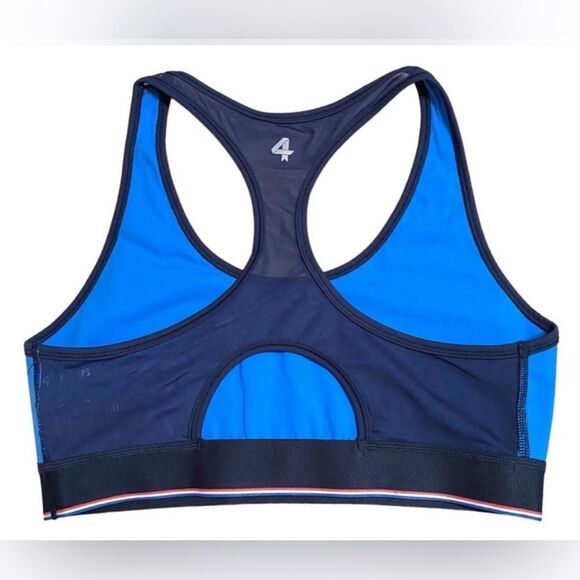 NWT FourLaps Women’s Circuit Sports Bra Cornflower/Navy  Workout Athletic- Size - Picture 4 of 6
